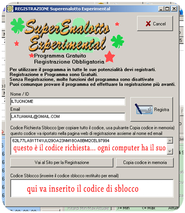 attivazione programma superenalotto experimental